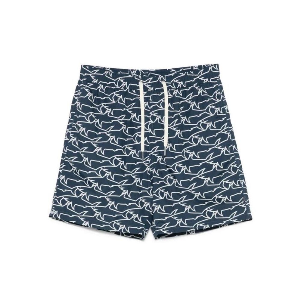 PAUL & SHARK Men's Shark Print Swim Shorts Men BLUE Beachwear